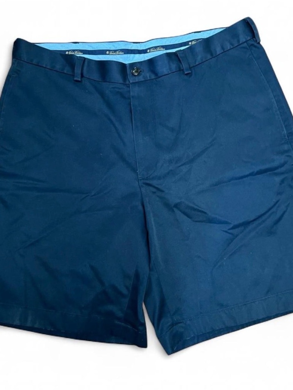 Brooks Brothers Navy Blue Advantage Chino Shorts Mens Flat Preppy Golf Casual